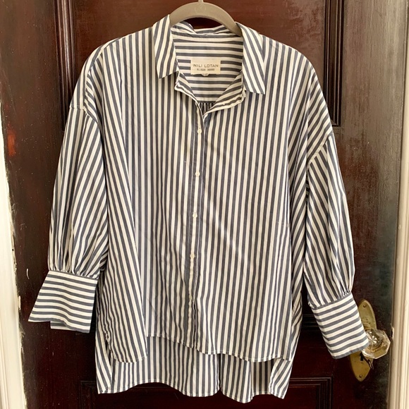 Nili Lotan Tops - Nili Lotan Striped Blouse